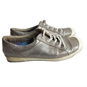 Josef Seibel Metallic Pewter Sneakers